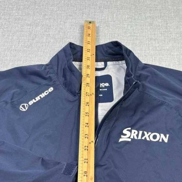 Sunice Srixon Golf Jacket Mens L Blue Windbreaker Zephal Waterproof Full Zip